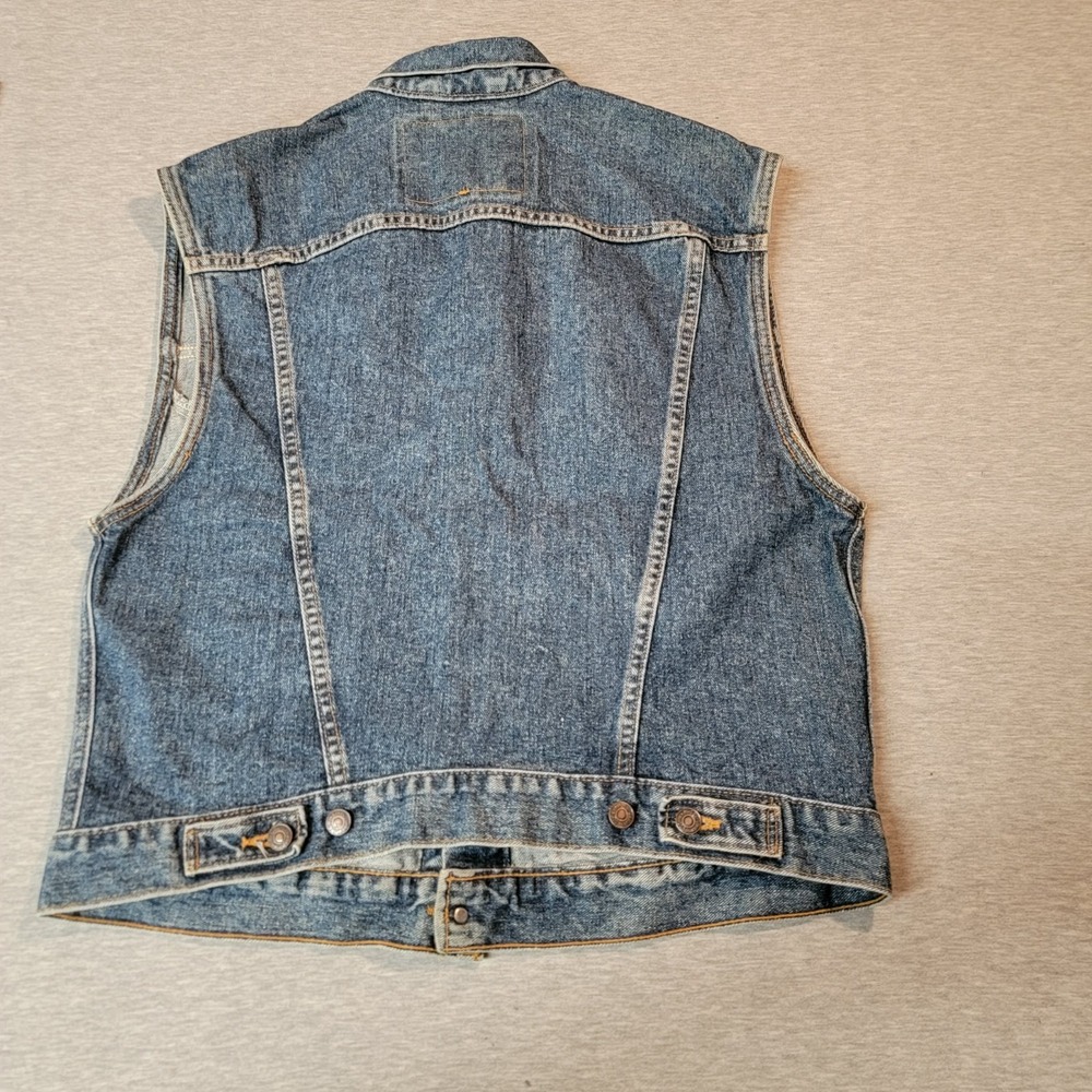 Vintage Levis Type III Denim Vest 70595 4891 Mens Large Blue Made in USA 1993 - Picture 10 of 13